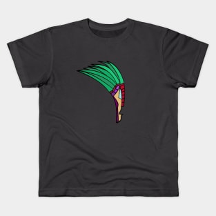 Abstract Clan Face With Spikey Hair Kids T-Shirt